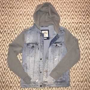 Hollister jean jacket sweatshirt